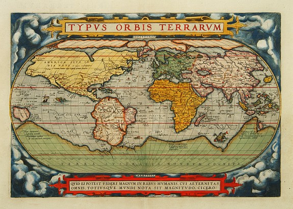 ORTELIUS,A., Typus Orbis Terrarum., antique map, old maps
