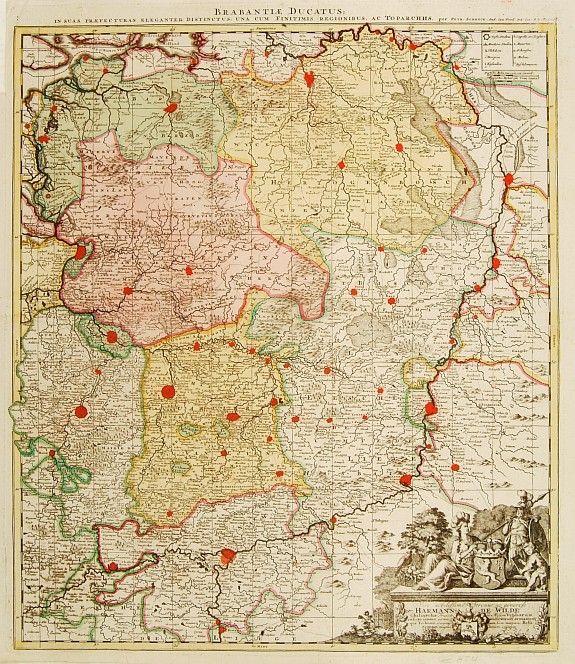 SCHENK,P., Brabantiae Ducatus, antique map, old maps