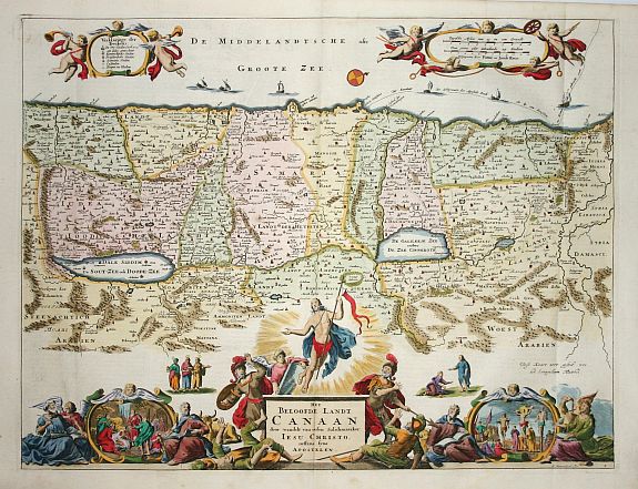STOOPENDAAL, Het Beloofde Landt Canaan.., antique map, old maps