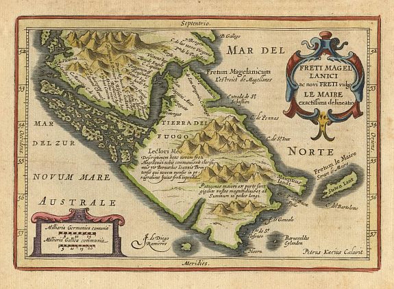 MERCATOR,G./ HONDIUS,J., Freti Magellanici., antique map, old maps