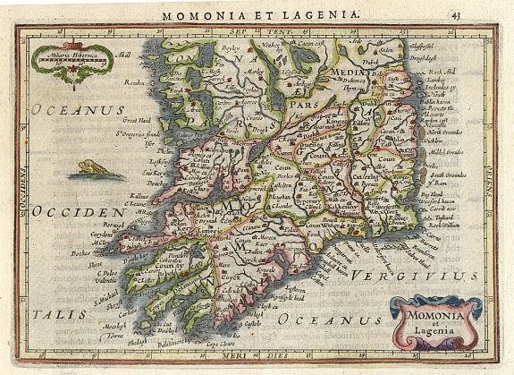 MERCATOR,G./ HONDIUS,J., Momonia et Lagenia., antique map, old maps