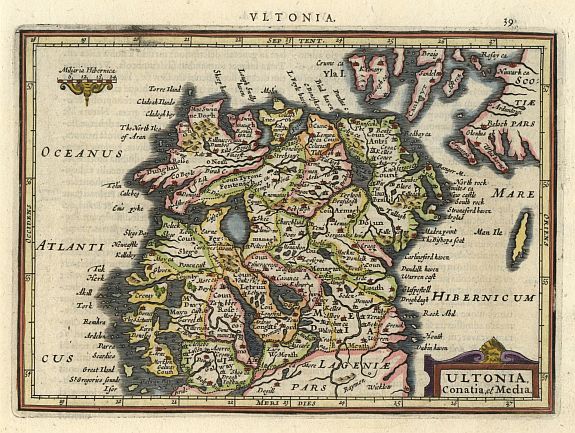 MERCATOR,G./ HONDIUS,J., Ultonia, Conatia et Media., antique map, old maps