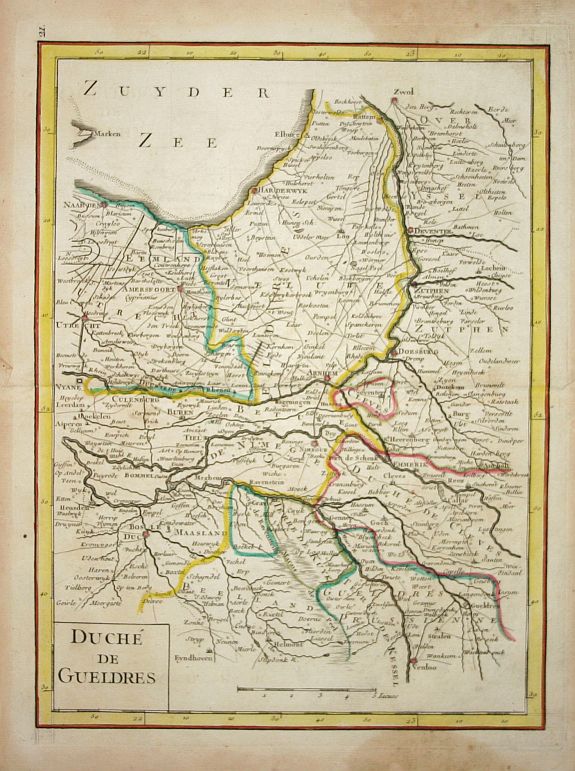 ROUGE LE, Duche de Gueldres., antique map, old maps