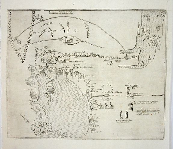 SANUDO,M., Mesopotamia Syrie., antique map, old maps