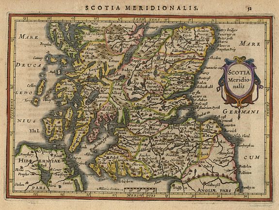 MERCATOR,G./ HONDIUS,J., Scotia Meridionalis., antique map, old maps