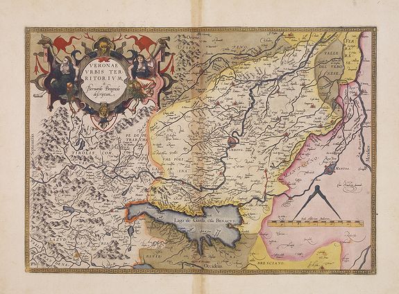 ORTELIUS, A., Veronae Urbis Territorium., antique map, old maps