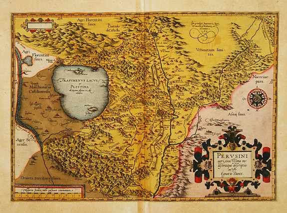 ORTELIUS, A., Perusini agri, exactissima .., antique map, old maps