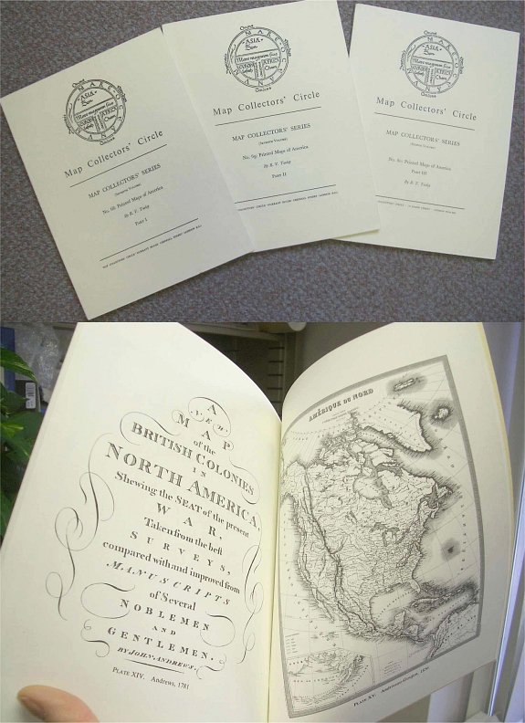 Tooley, R.V., Printed Maps of America, Vols 1-3, antique map, old maps