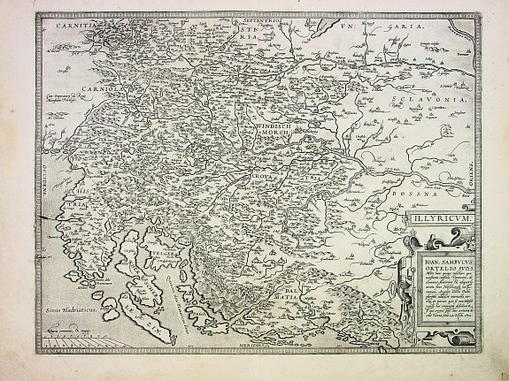 ORTELIUS, A., Illyricum, antique map, old maps