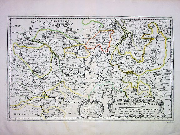 SANSON, N., Churfurstenthum, und March Brandeburg..., antique map, old maps