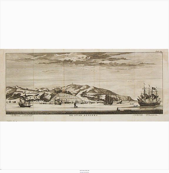 Philips, C., De Stad Algiers., antique map, old maps