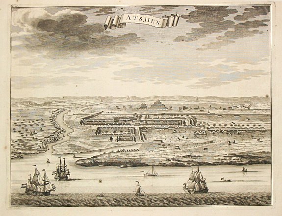 VALENTYN, F., Atsjien., antique map, old maps