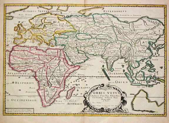 Val, P. du., Orbis Vetus. A Paris. 1663., antique map, old maps