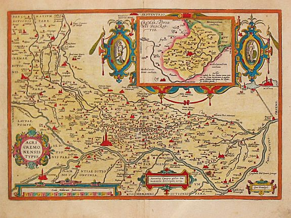 ORTELIUS, A., [ Agri Cremonensis Typus. Abraham Ortelius' map of Cremona, antique map, old maps