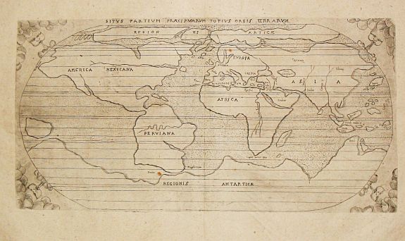 TORNIELLO,A., Situs Partium Praecipuarum Totius Orbis Terrarum, antique map, old maps