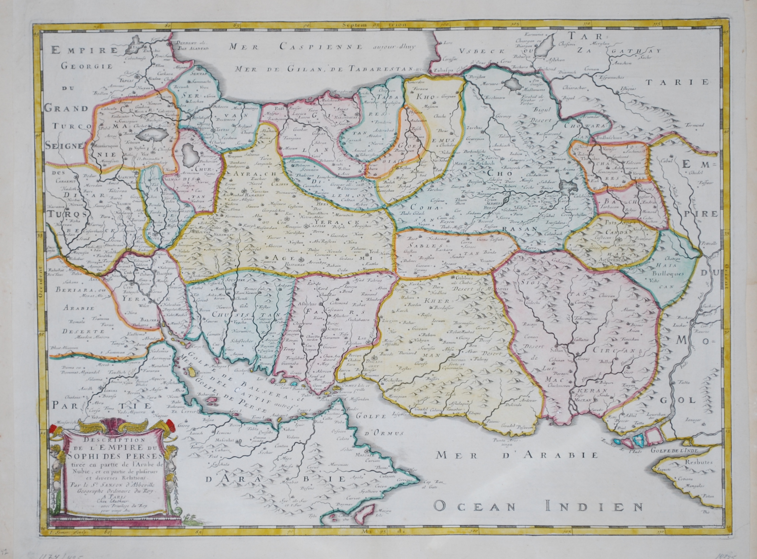 Sanson, N., [ A lot of maps of Iran. , antique map, old maps