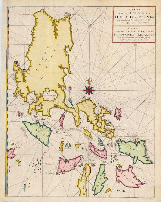 ANSON, G., Carte du Canal des Iles Philippines Par lequel passe le Galion de Manille, et les Iles voisines de ce Canal., antique map, old maps