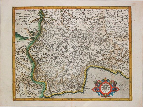 Mercator, G. / J. Hondius., Pedemontana regio cum Genuensium teritorio & Montisferrati Marchionatu., antique map, old maps