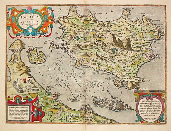 ORTELIUS,A., Ischia quae olim Aenaria., antique map, old maps