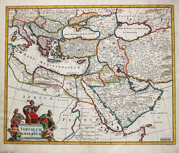 Wit, F. de., Turcicum Imperium., antique map, old maps