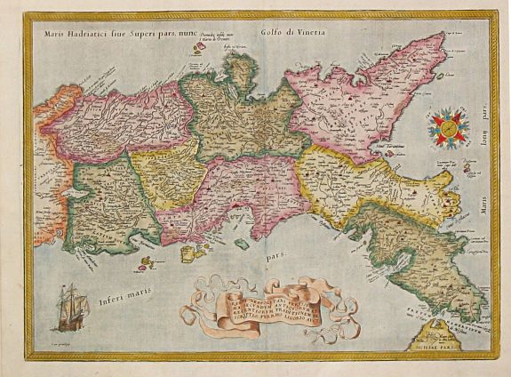Ortelius, A., Regni Neapolitani., antique map, old maps