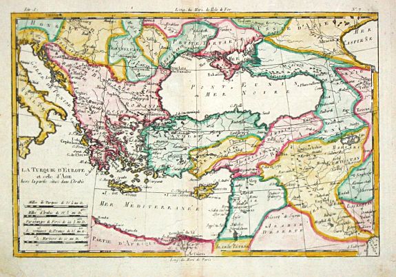 BONNE,R., La Turquie d? Europe et celle d?Asie., antique map, old maps
