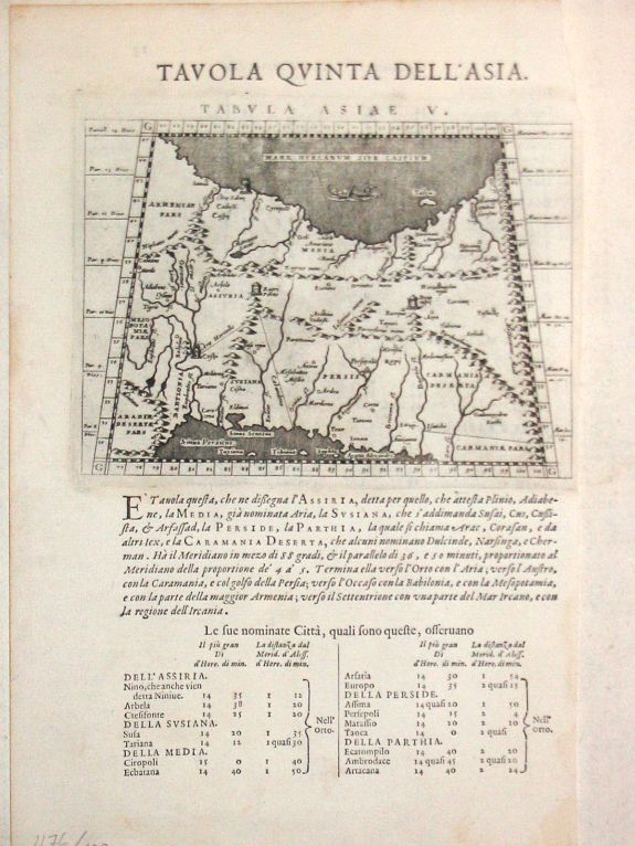 Magini, G. A., Tabula Asiae V.Plus 2 other maps of the area, antique map, old maps