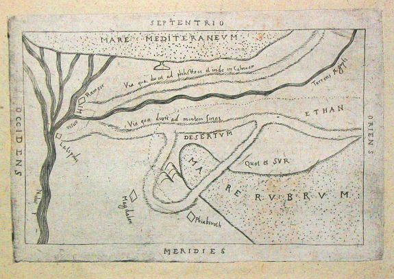 Torniello, A., Sinai Desert (no title)., antique map, old maps