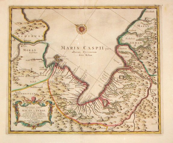 Aa, P. van der., Nouvelle Carte de la province de Kilian en Perse., antique map, old maps