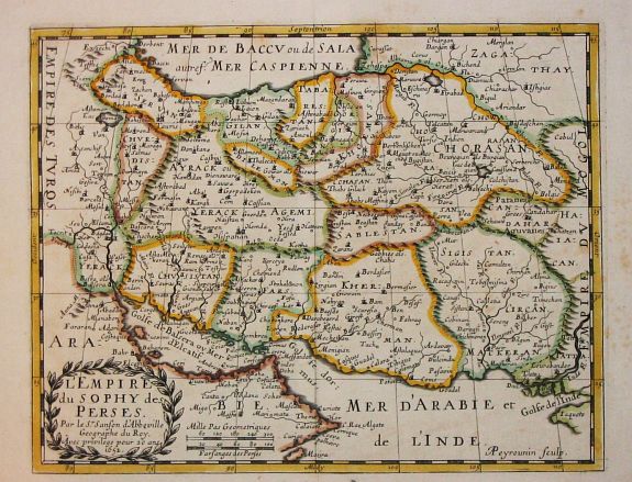 Sanson, N., L'Empire du Sophy des Perses. A. Peyrounin Scu. , antique map, old maps
