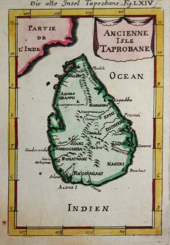 Mallet, A.M., Ancienne Isle Taprobane., antique map, old maps