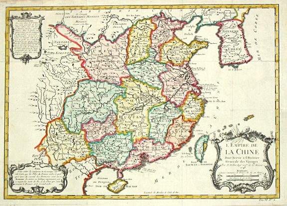 Bellin, J.N., L' Empire de la Chine, 1748., antique map, old maps