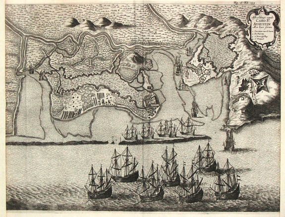 Commelin, I., Áfbeeldinge vande Cabo St. Augustin Met haer forten., antique map, old maps