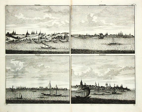 Bruyn, de., Niesna / Swyatski / Casan / Samara, antique map, old maps