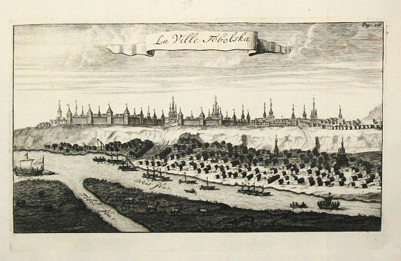 Anonym., La Ville Tobolska., antique map, old maps