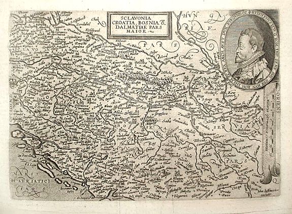 Quadt, M. / Joh. Bussemacher., Sclavonia Croatia, Bosnia & Dalmatiae Pars Maior., antique map, old maps