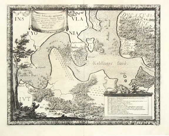 Pufendorf, S., Baltus minor / Koldinger fiord., antique map, old maps