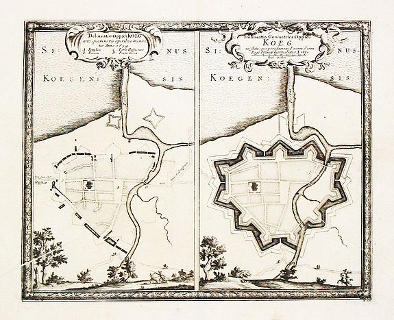 Pufendorf, S., Delineatio Koeg / Delineatio Geometrica Koeg 1660., antique map, old maps