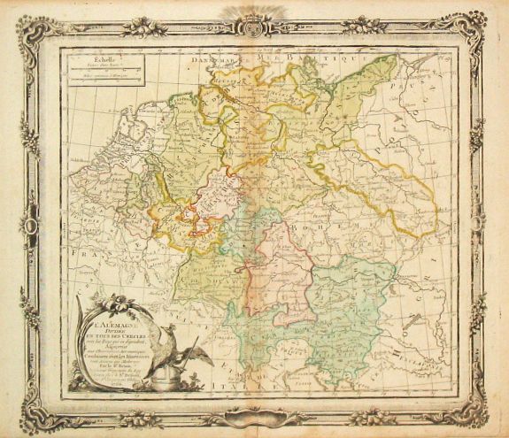 BRION DE LA TOUR, L., L'Allemagne, Plus 2 other maps of the area., antique map, old maps