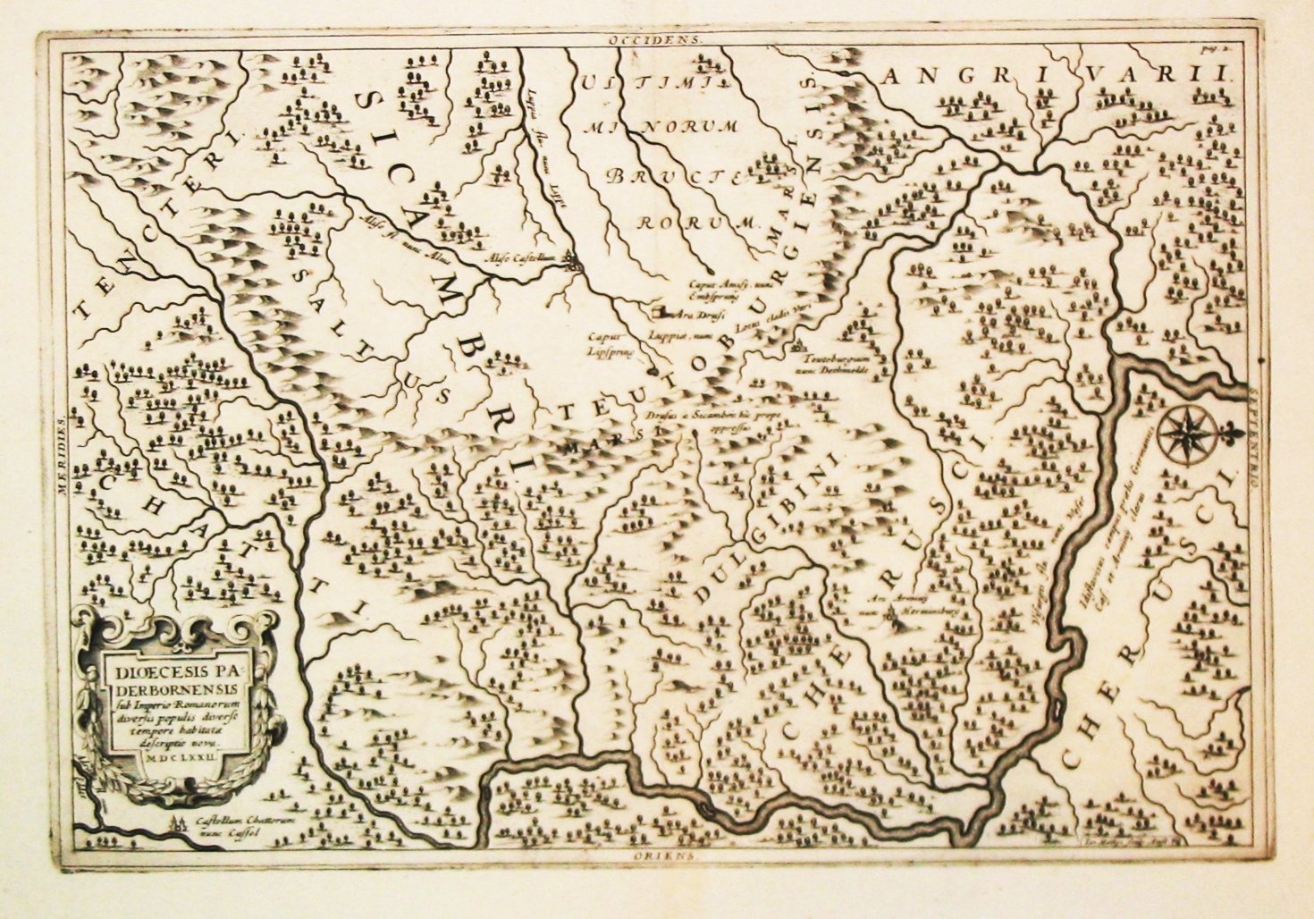 Mathys, J., Diocesis Paderbornesis sub Imperio Romanerum., antique map, old maps