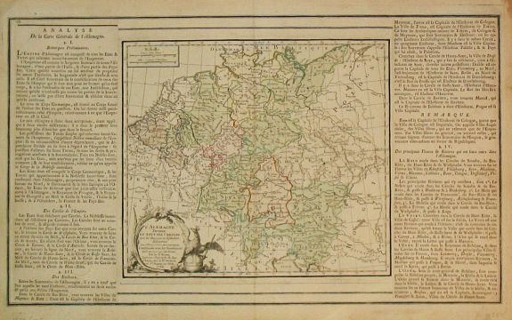 Brion de la Tour, L. / Desnos, L.Ch., L'Allemagne. Plus 2 other maps of the area., antique map, old maps