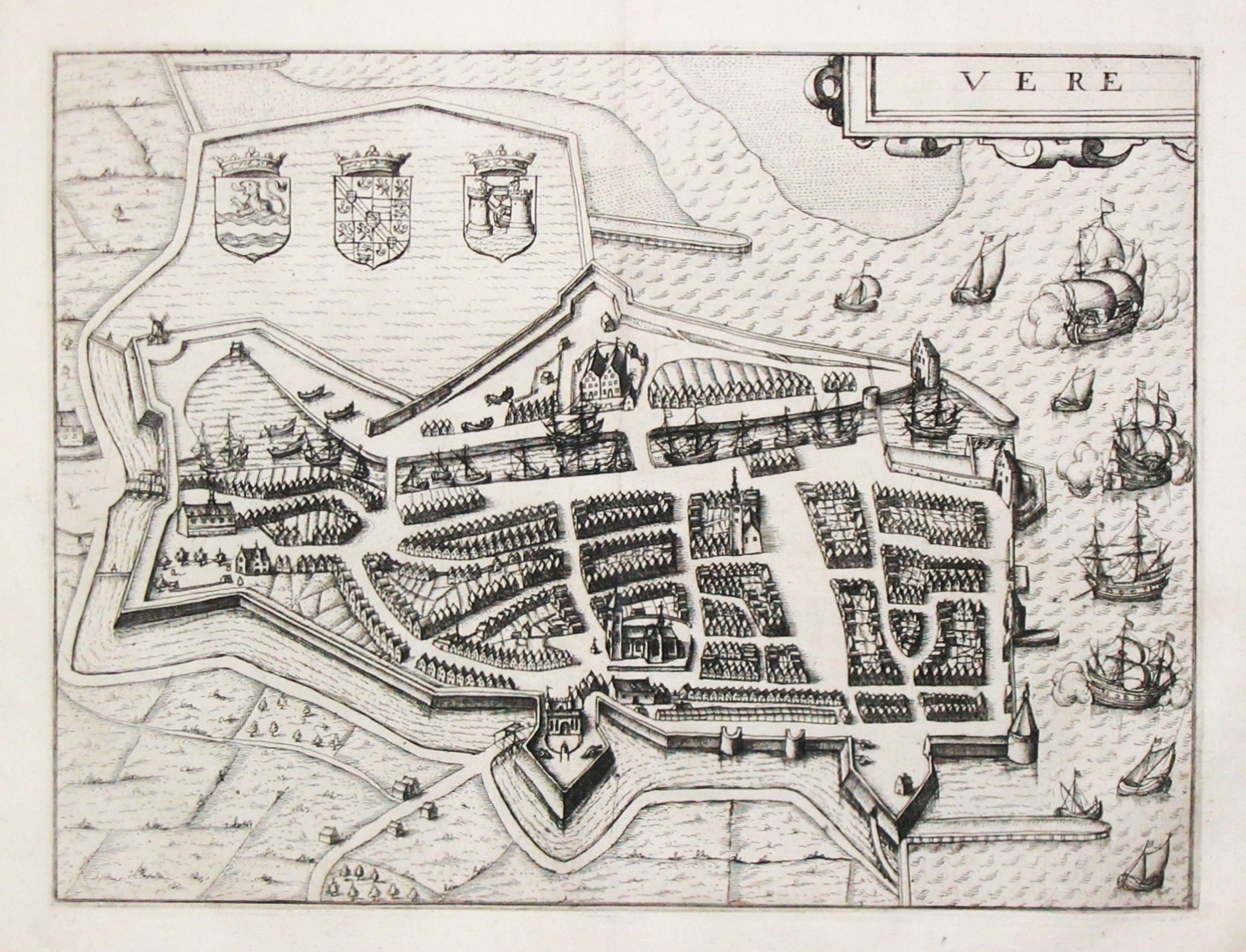 GUICCIARDINI,L., Vere., antique map, old maps