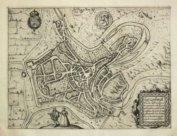 Guicciardini, L., Lutzenbourg / Lutzenburgu,, antique map, old maps