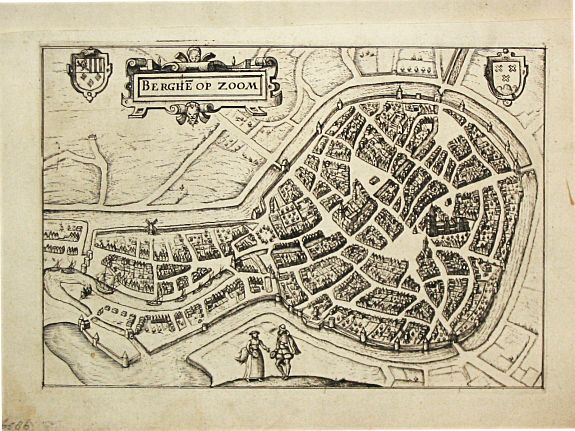 Guicciardini, L., Berge op Zoom., antique map, old maps