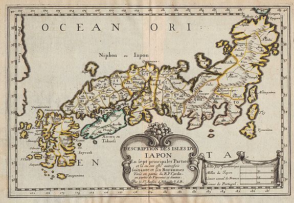 SANSON, N., Description des Isles du Japon En sept principales Parties …, antique map, old maps
