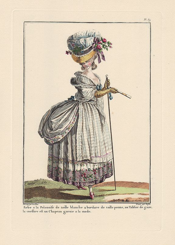 LEVY, E. / LECLERC P.T., Pl. 89. - Polonaise de toile blanche., antique map, old maps