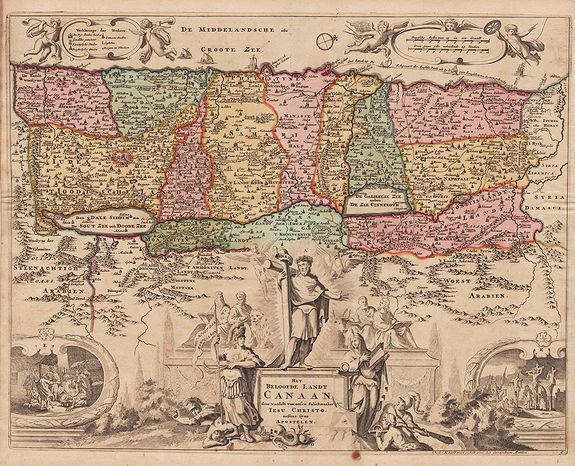 STOOPENDAAL, B. / KEUR, Het Beloofde Landt Canaan, …, antique map, old maps