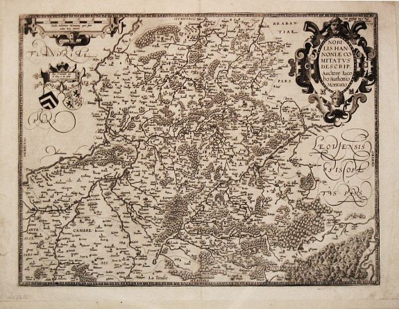 Ortelius, A., Nobilis Hannoniae Comitatus Descrip. 1579., antique map, old maps