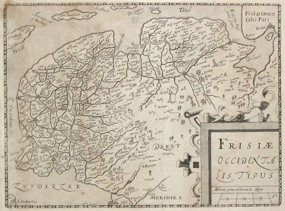 Doetecum jr., Joh., Frisiae Occidentalis Typus., antique map, old maps
