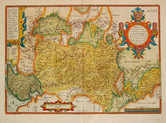 Ortelius, A., WEST: / PHALIAE / TOTIUS, FINI: / TIMARUMQUE . REGIONUM / ACCURATA / DESCRIP: / TIO. 1579., antique map, old maps